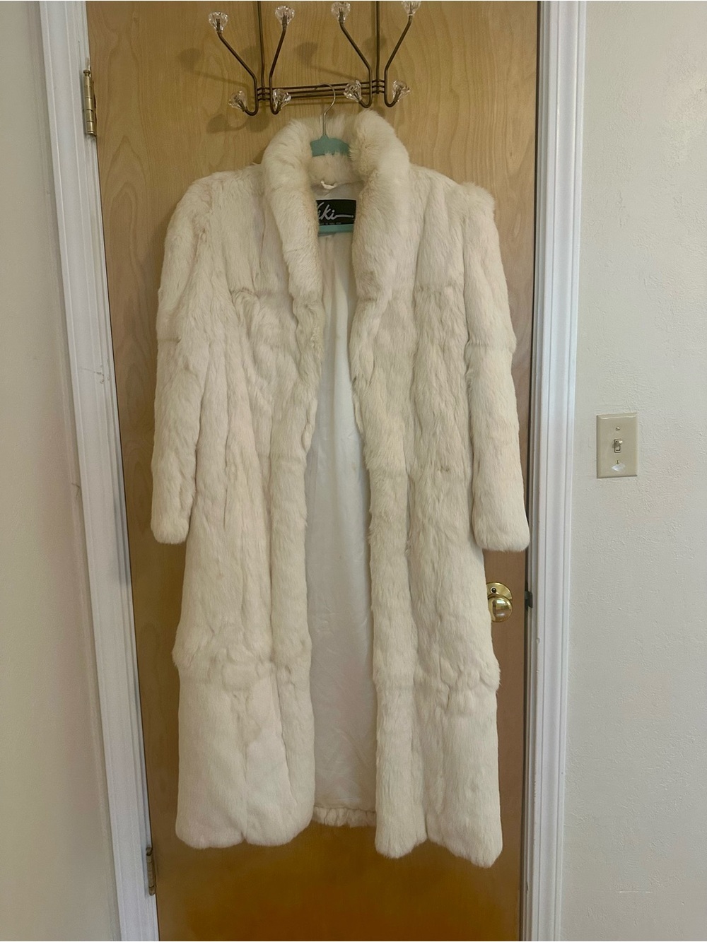 Vintage Full-Length White Fur Coat